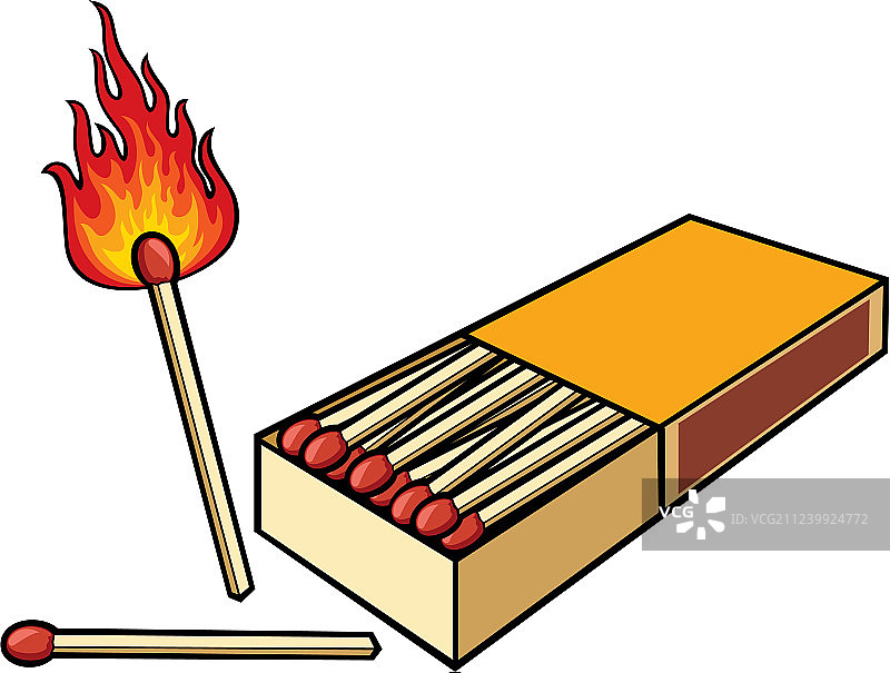火柴和火柴盒图标图片素材