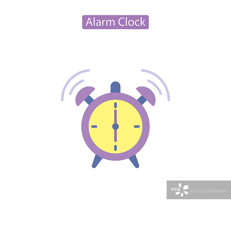 扁平风格闹钟图标图片素材