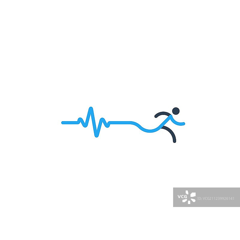 体育图标和跑步者标志图片素材