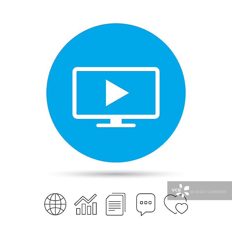 宽屏电视模式标志图标电视机图片素材