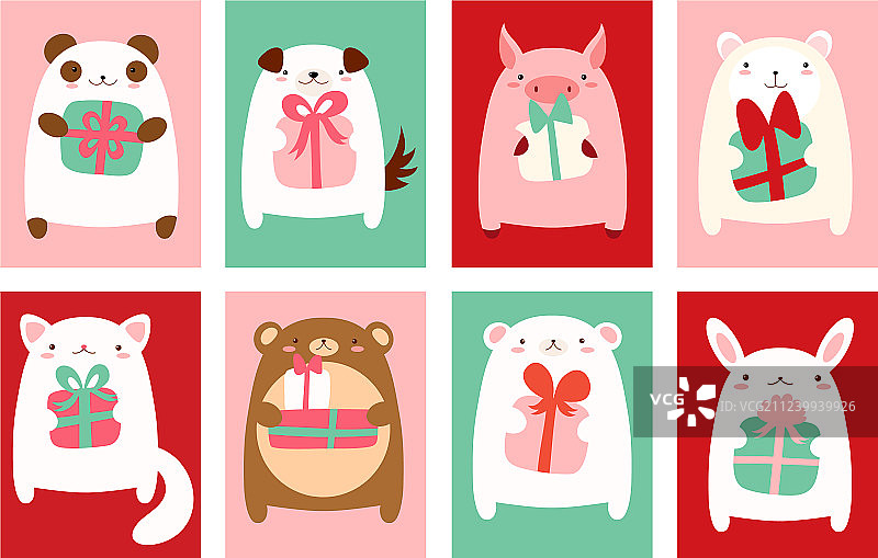 带有可爱动物的生日banner图片素材