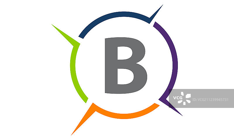 协同解决方案流程字母B图片素材
