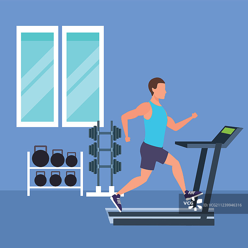 健身男人在锻炼图片素材