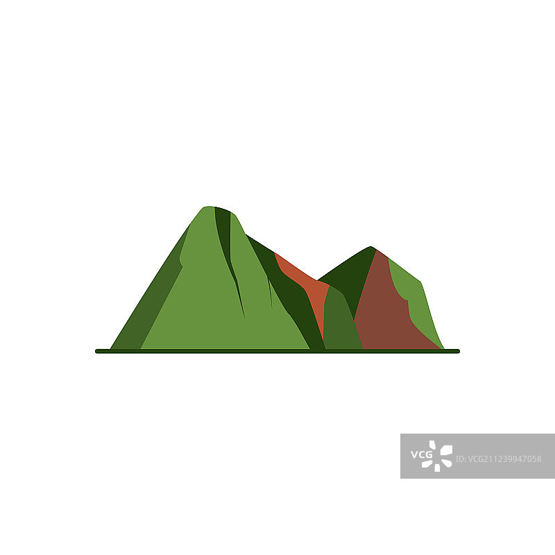 扁平风格的山峰图标图片素材