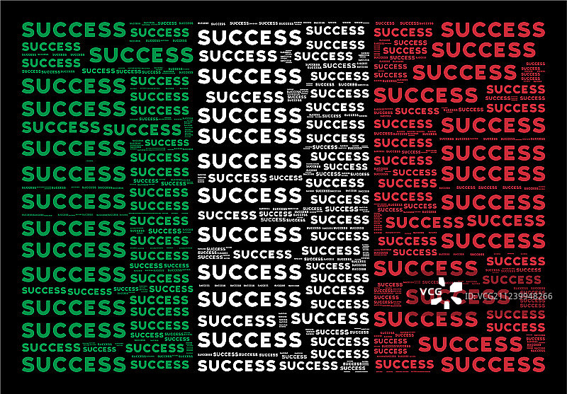 成功文字组成的意大利国旗图案图片素材