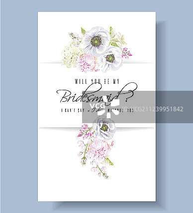 牡丹银莲花伴娘图片素材