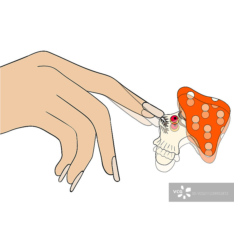 女孩试图摆脱甲真菌病图片素材