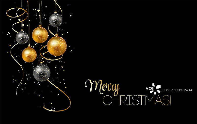 金色圣诞球背景图片素材