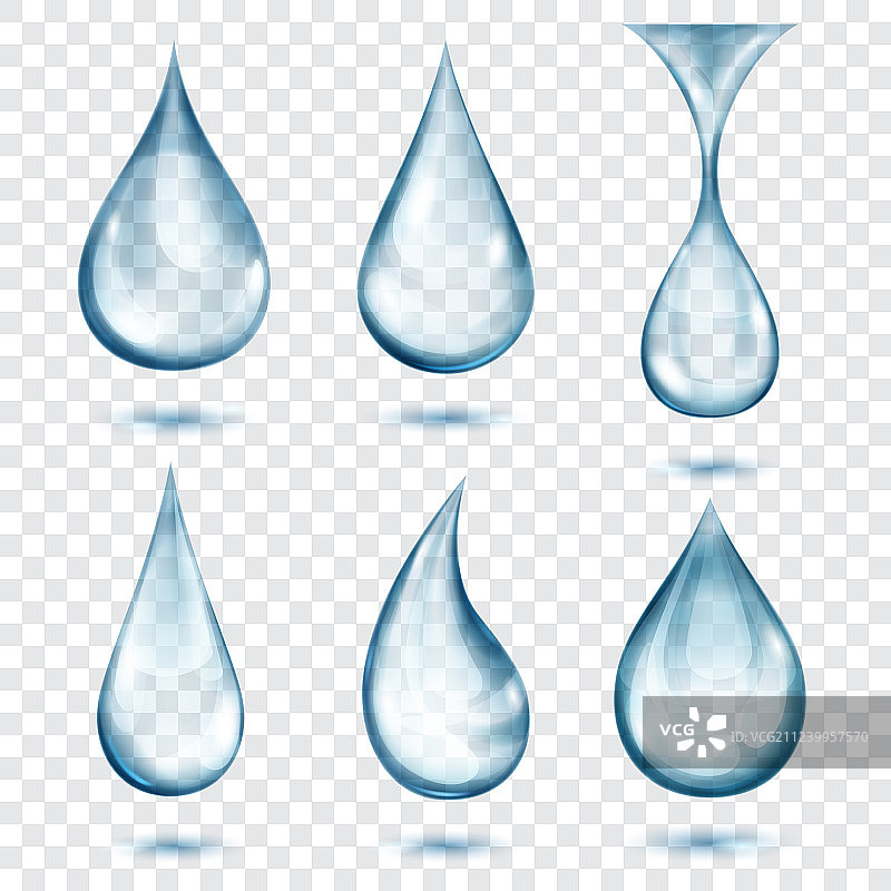 半透明灰色水滴图片素材