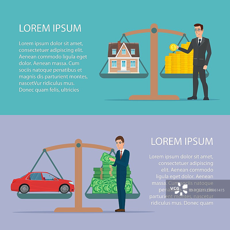 为汽车和房屋资产储蓄图片素材