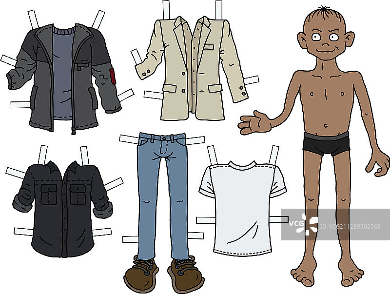 纸娃娃男孩图片素材