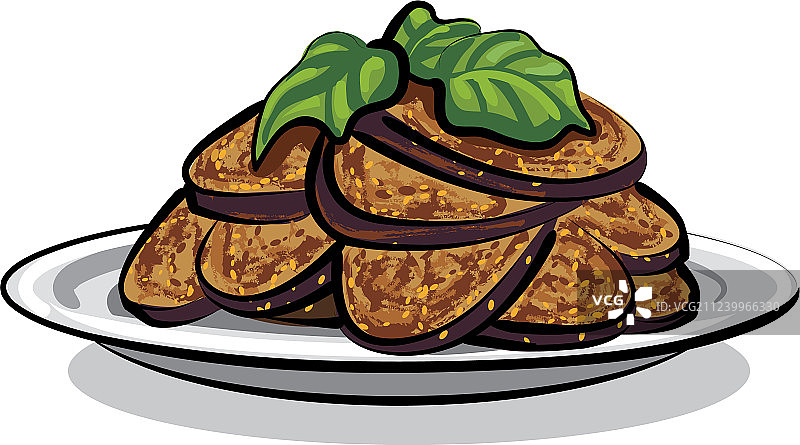 烤茄子图片素材