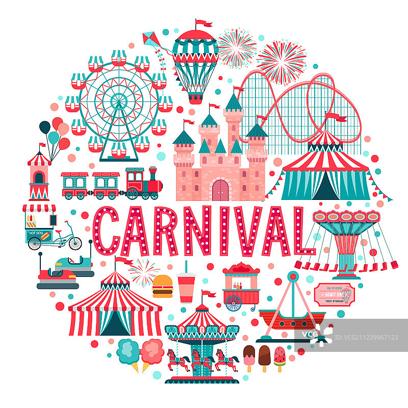 游乐园概念：马戏团嘉年华图片素材