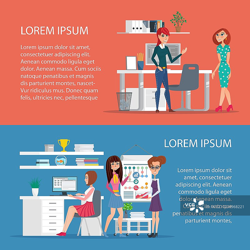 现代商务人士团队合作场景图片素材