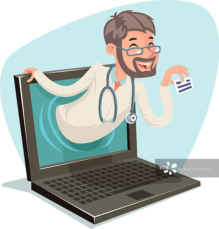 医生优质治疗在线名片图片素材