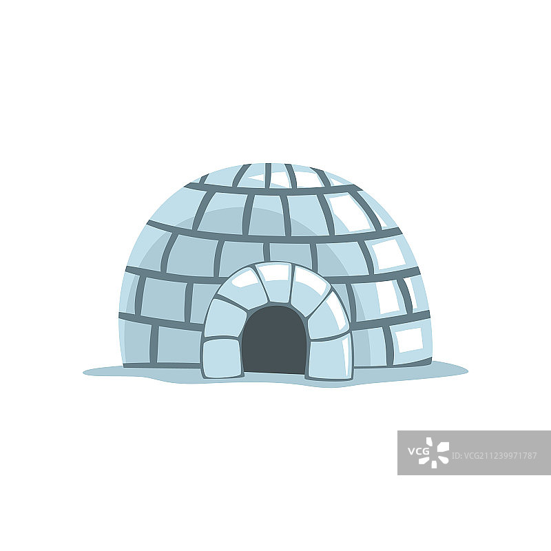 白色背景上的爱斯基摩冰屋图片素材