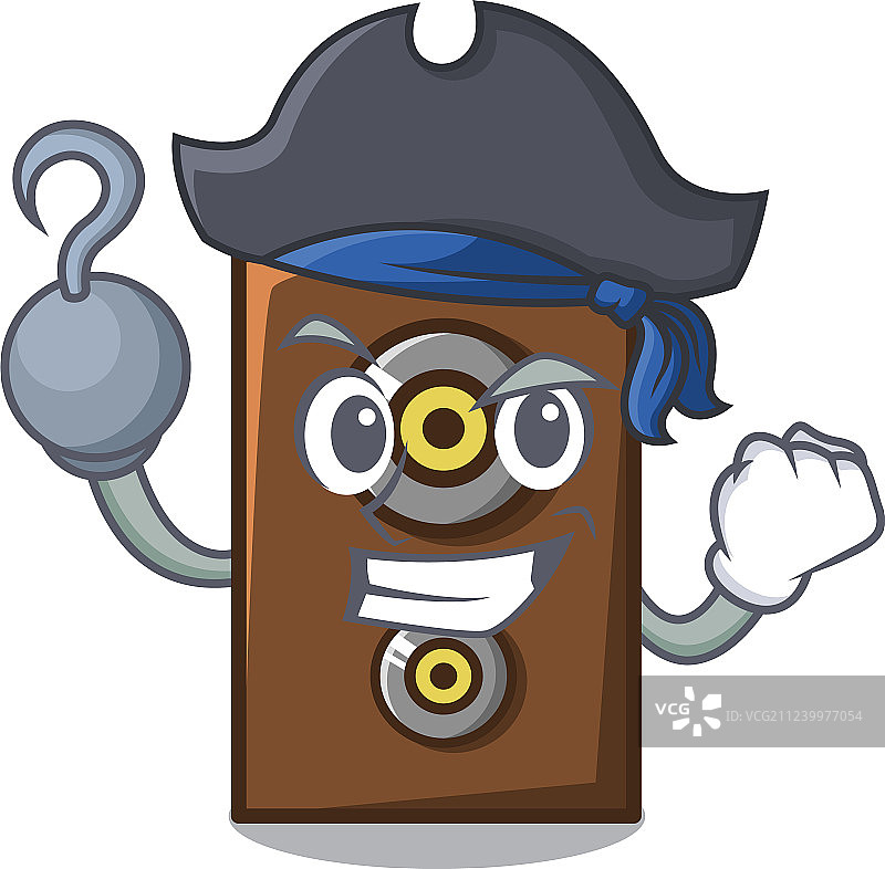 卡通风格的海盗音箱角色图片素材