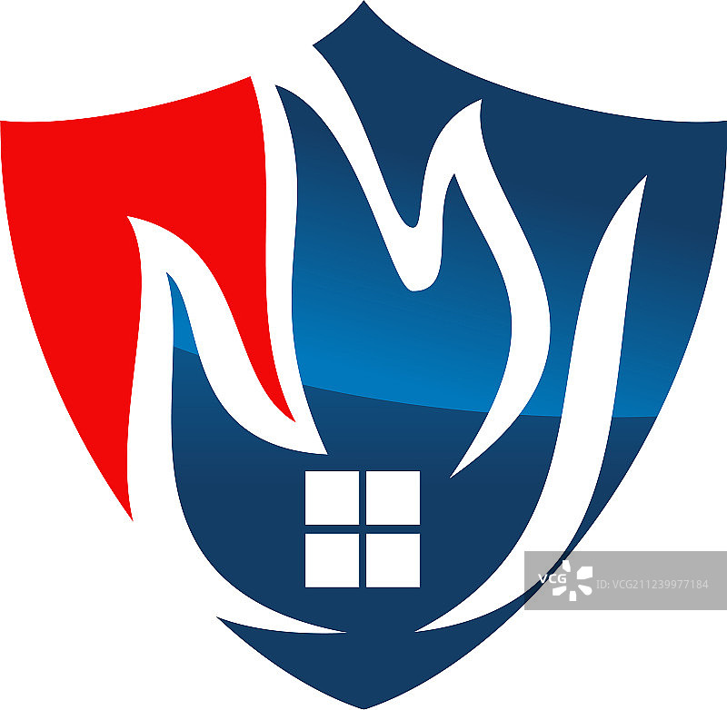 火焰盾牌logo设计模板图片素材