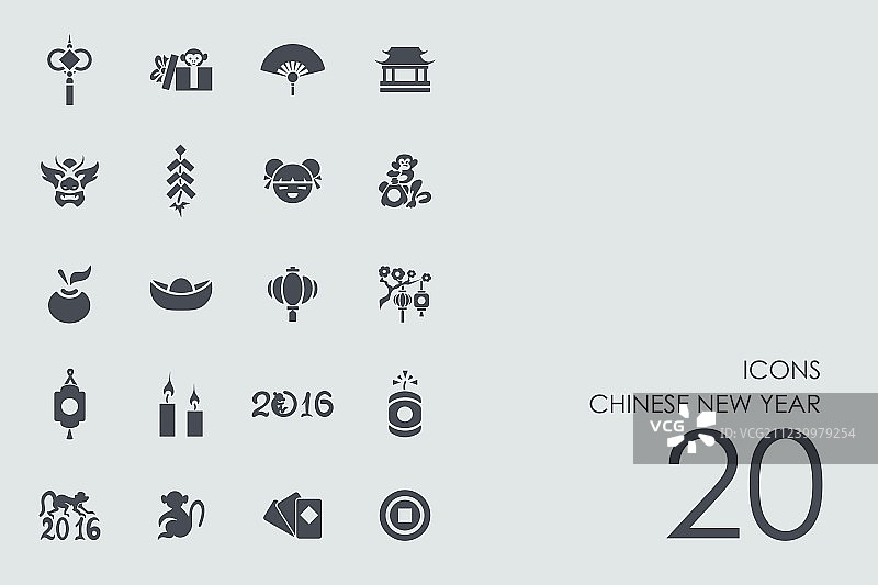 中国新年图标合集图片素材