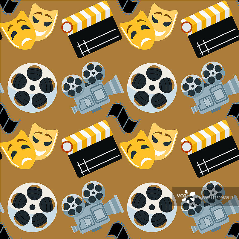 电影类型电影摄影无缝图案图片素材