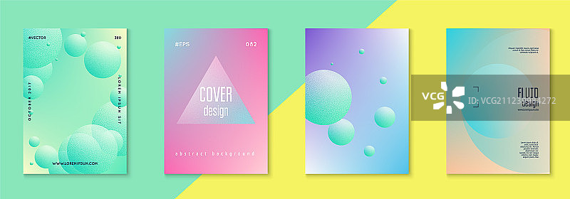 商务流体全息封面套装图片素材