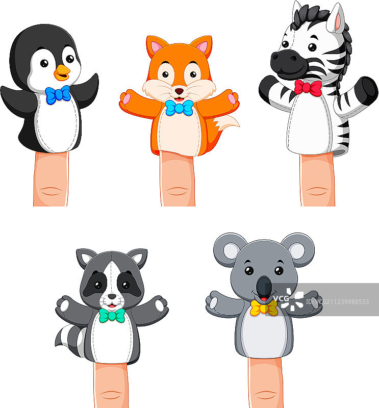 可爱的野生动物玩偶系列图片素材