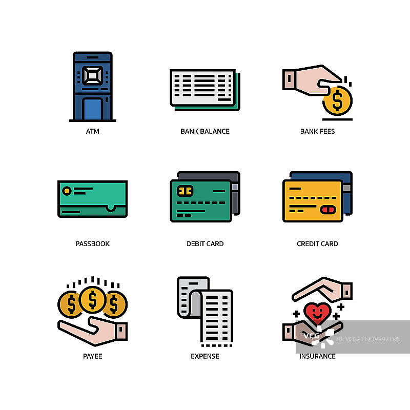 银行业和金融图标图片素材