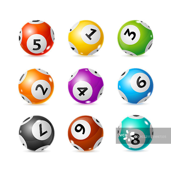 逼真的3D彩票组合图片素材