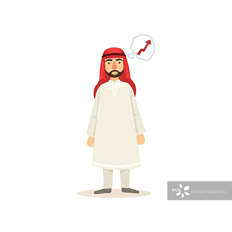 穿着传统服饰的阿拉伯穆斯林商人图片素材