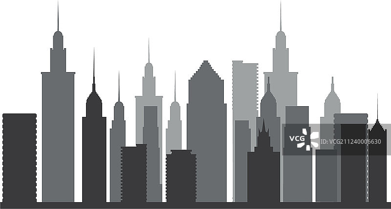 城市全景天际线城市建筑景观图片素材