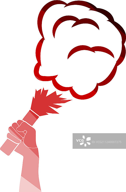 足球迷手持烧毁的宣传单图片素材