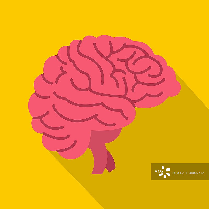 扁平风格的大脑图标图片素材