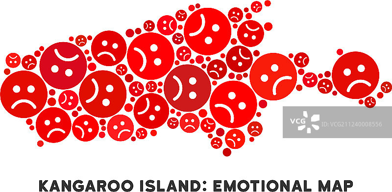 袋鼠岛危机地图马赛克悲伤景象图片素材