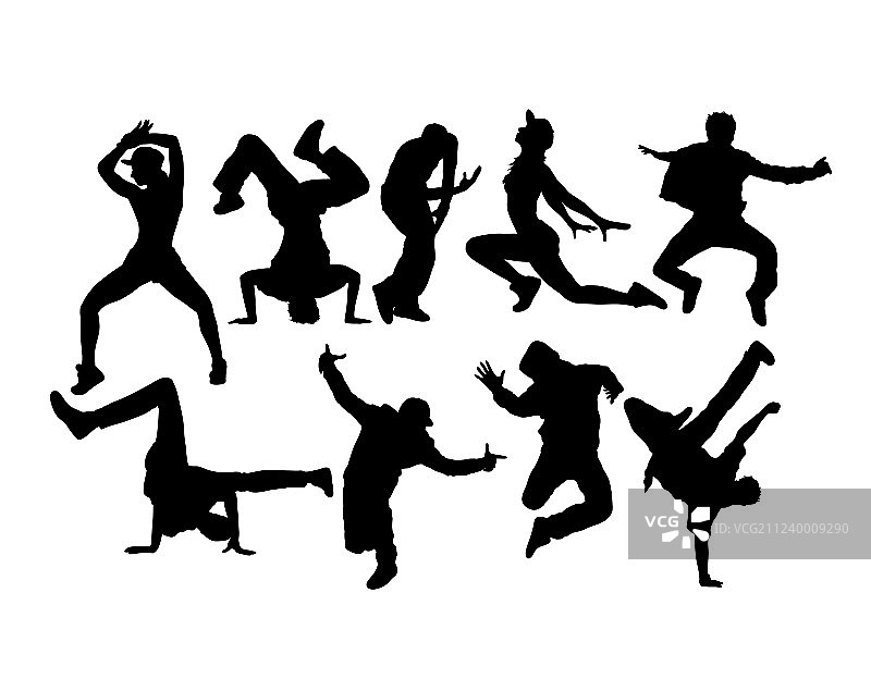 现代舞者剪影图片素材