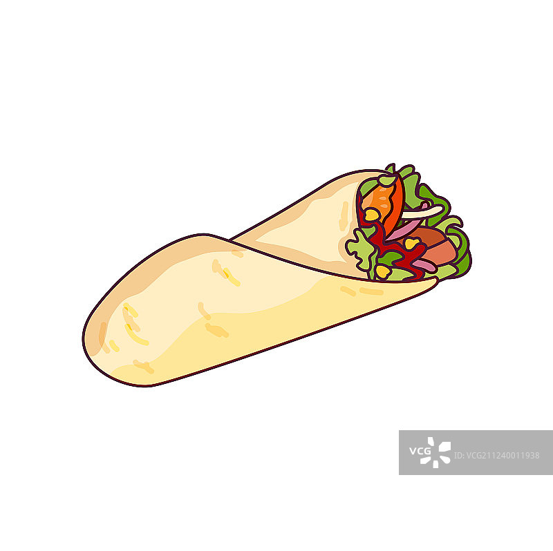 快餐卷饼沙威玛塔可图片素材