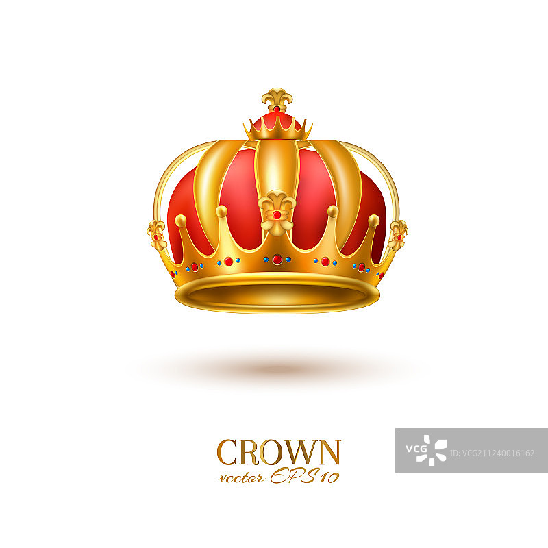 逼真3D金色皇冠图片素材