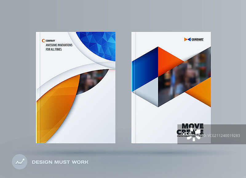 彩色现代圆形宣传册模板图片素材