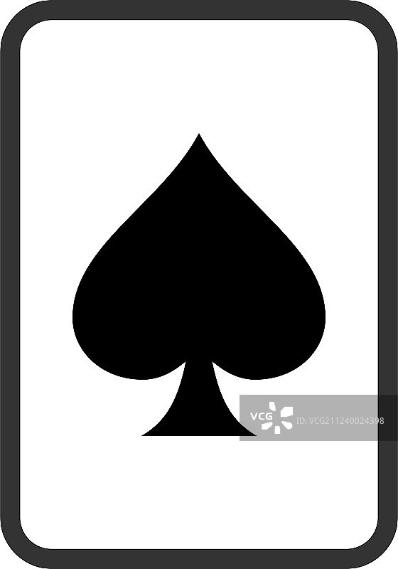 黑桃赌博卡扁平图标图片素材