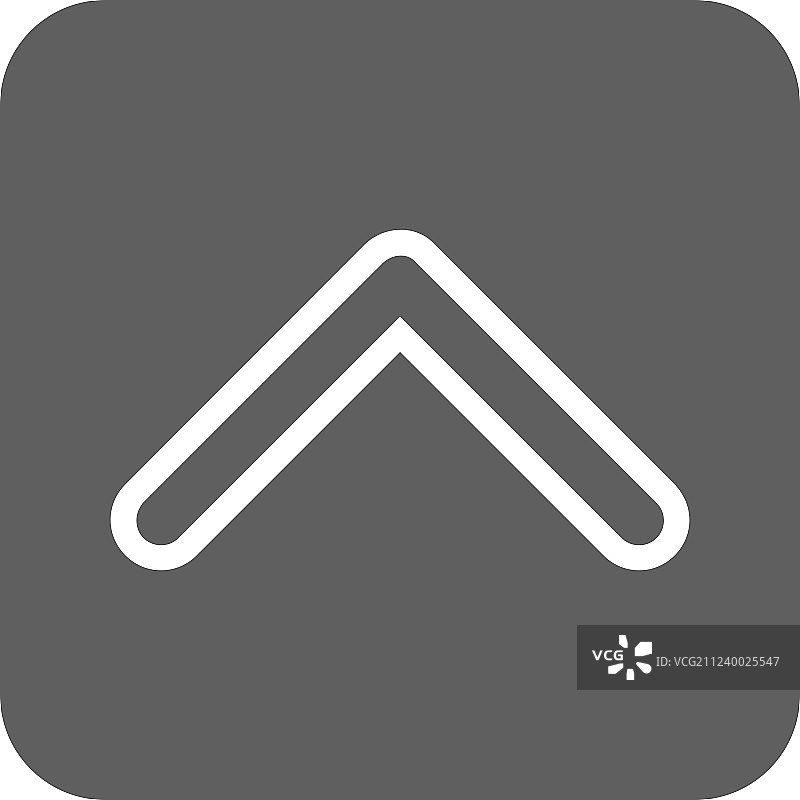 箭头向上扁平方形图标图片素材