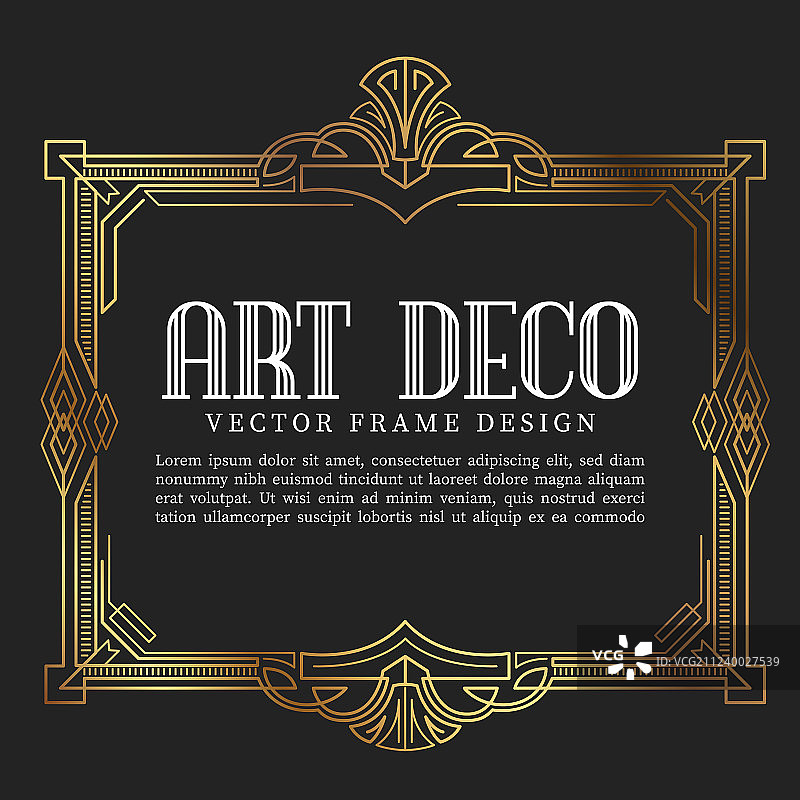 装饰艺术风格的复古边框图片素材