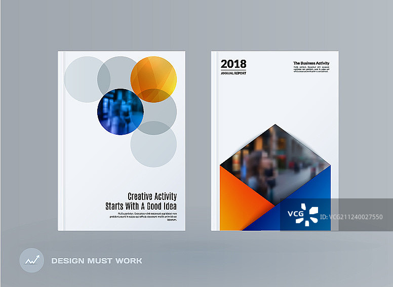 彩色现代圆形宣传册模板图片素材