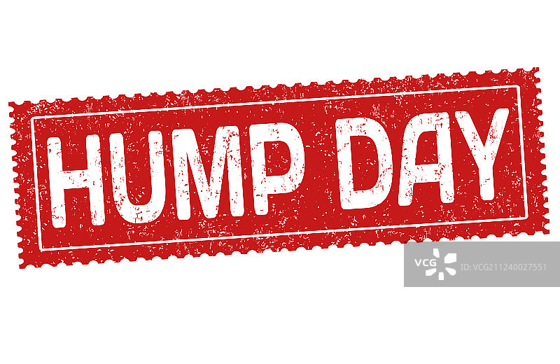 Hump Day复古橡胶印章图片素材