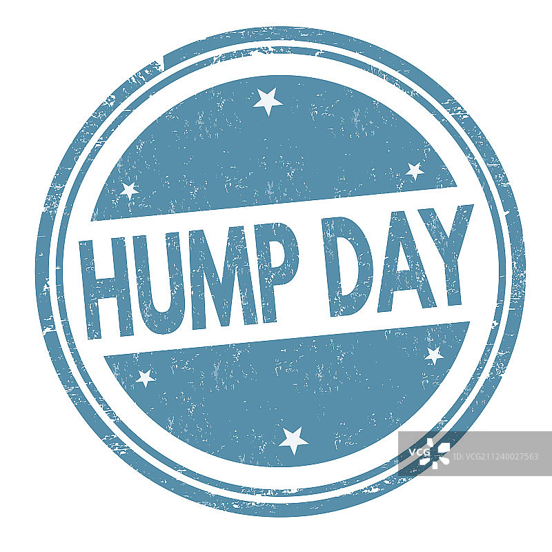 Hump Day复古橡胶印章图片素材
