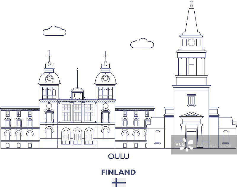 奥卢城市天际线图片素材