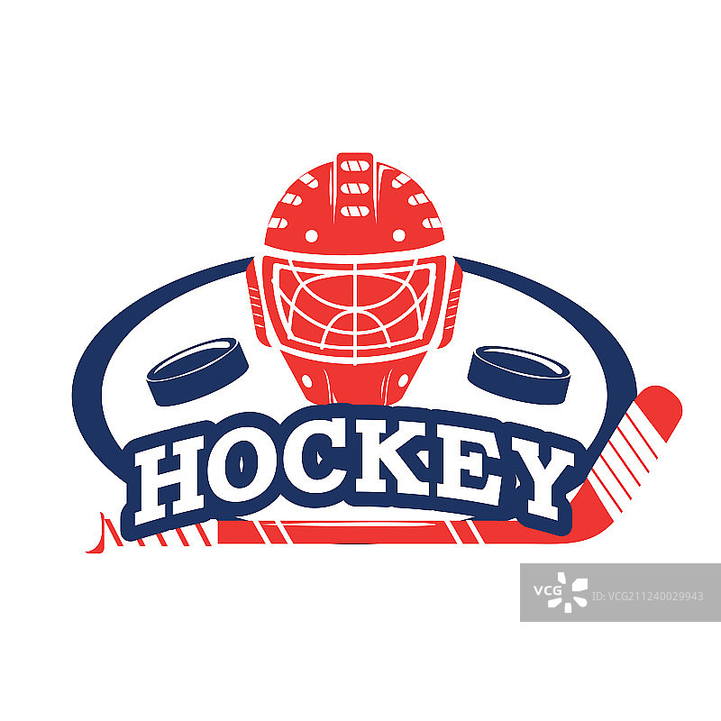 冰球和头盔装备贴纸图片素材