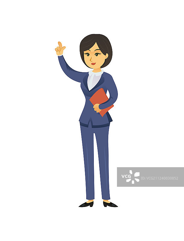 举手的女商人图片素材