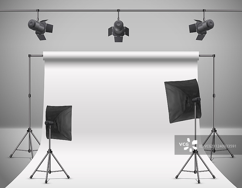 带器材的空照相馆图片素材