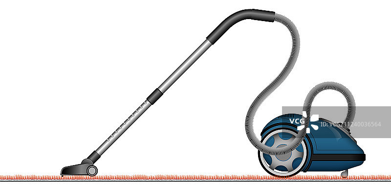 现代真空吸尘器侧视图3D效果图片素材