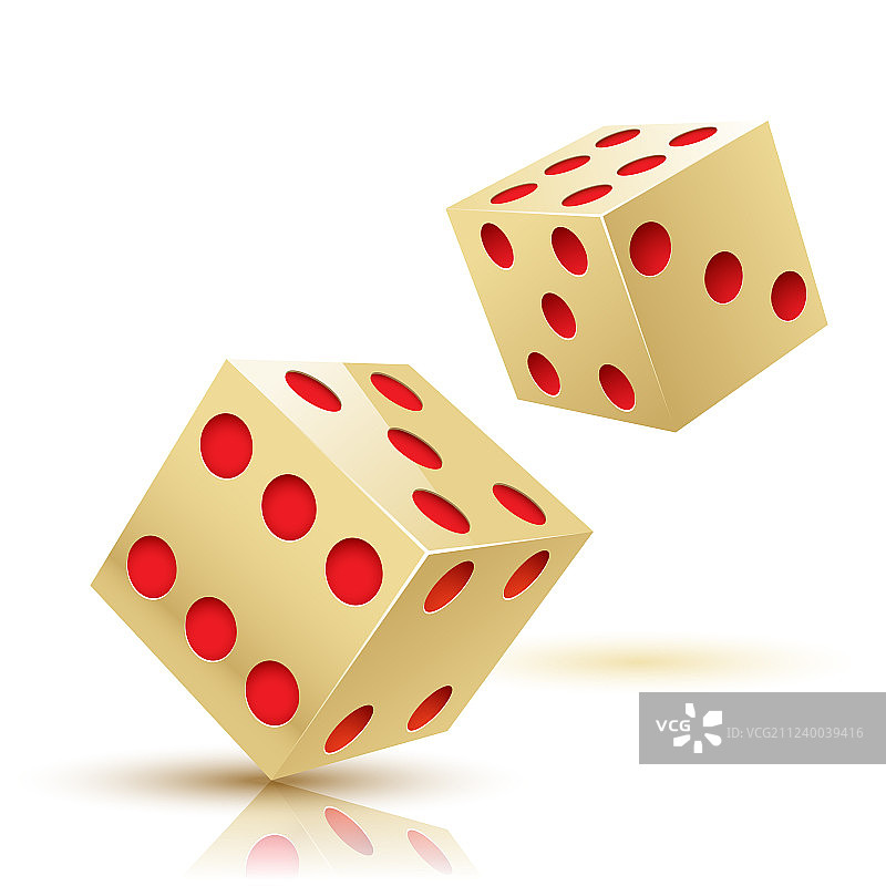 两个金骰子赌博图标图片素材