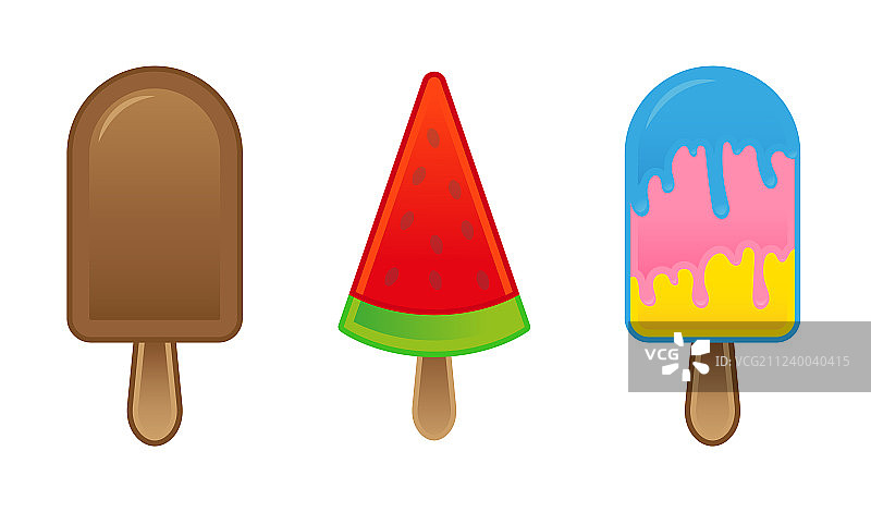 冰淇淋集合图片素材